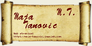 Maja Tanović vizit kartica